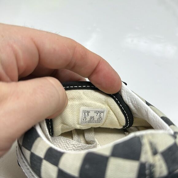 Vans "Primary Check Old Skool" Sneakers (Black/White) Unisex Checkerboard Shoes - Picture 6 of 6